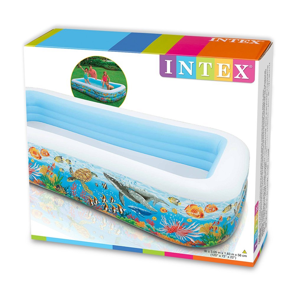 INTEX Swim Center Tropical Reef Family Pool (120" L x 72" W 22" H)