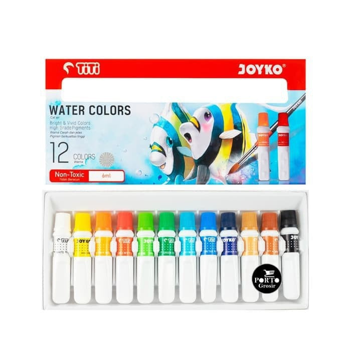 Joytiti Artist's Watercolor Paints Set of 12 6ml