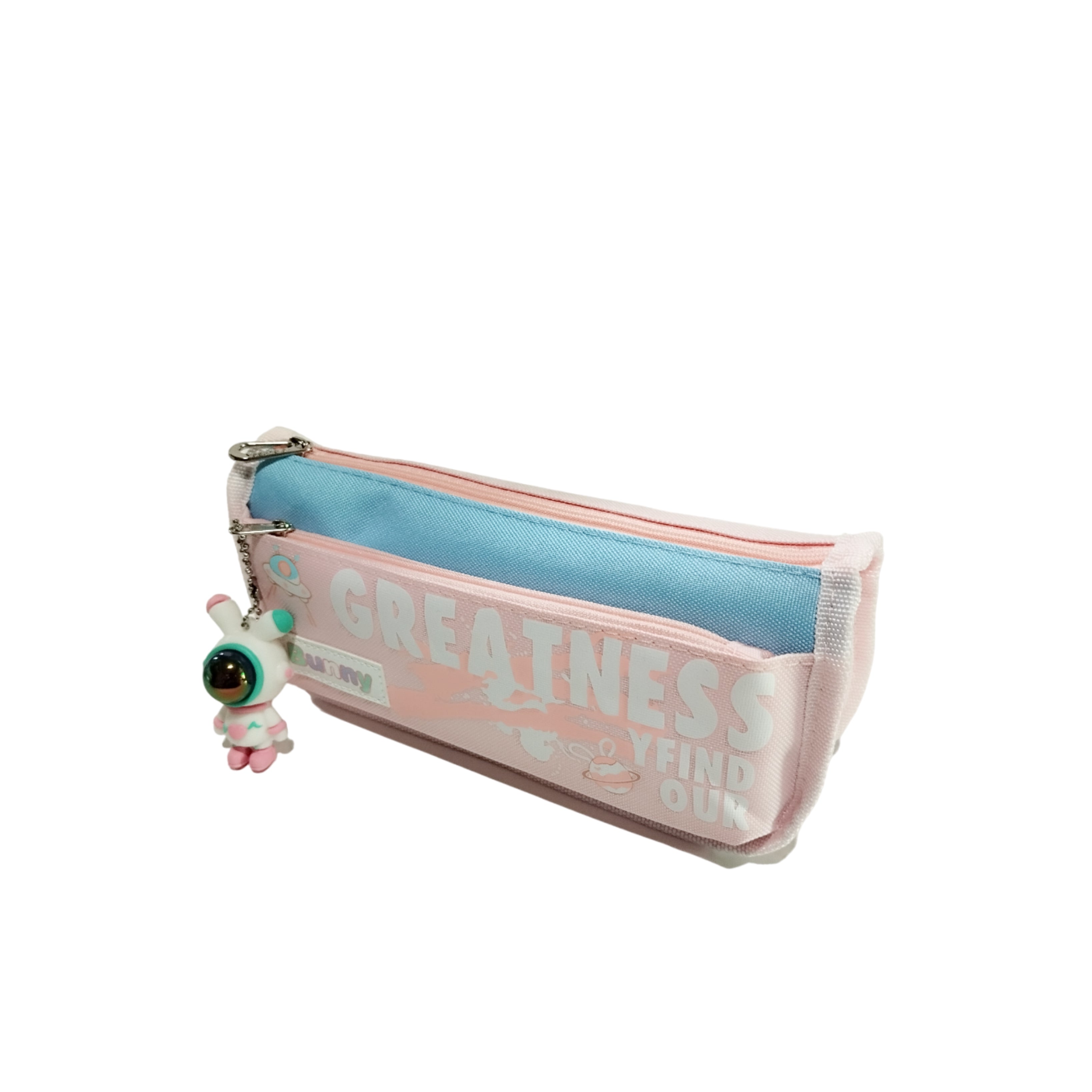 Large Capacity Two Zipper Pencil Pouch for Girls