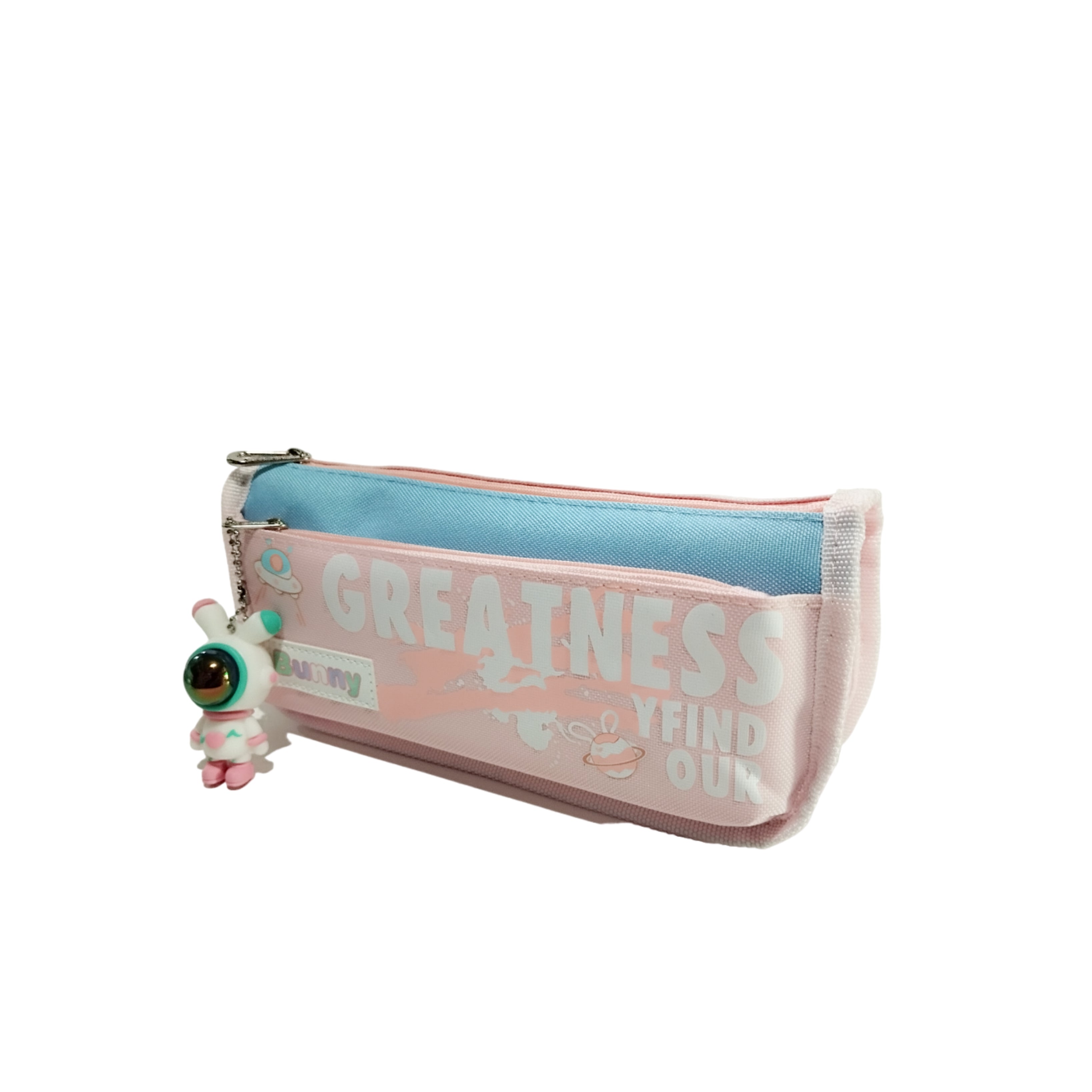 Large Capacity Two Zipper Pencil Pouch for Girls