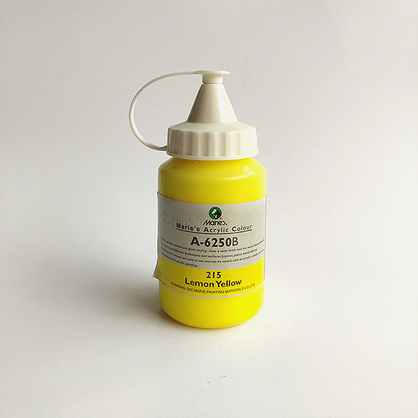 Maries Acrylic Colour Jar Lemon Yellow (215 ) 250ml