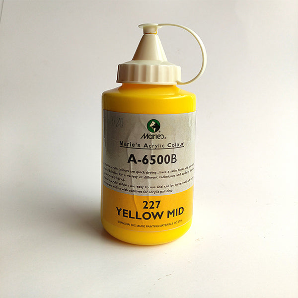 Maries Acrylic Colour Jar Yellow Mid (227) 500ml