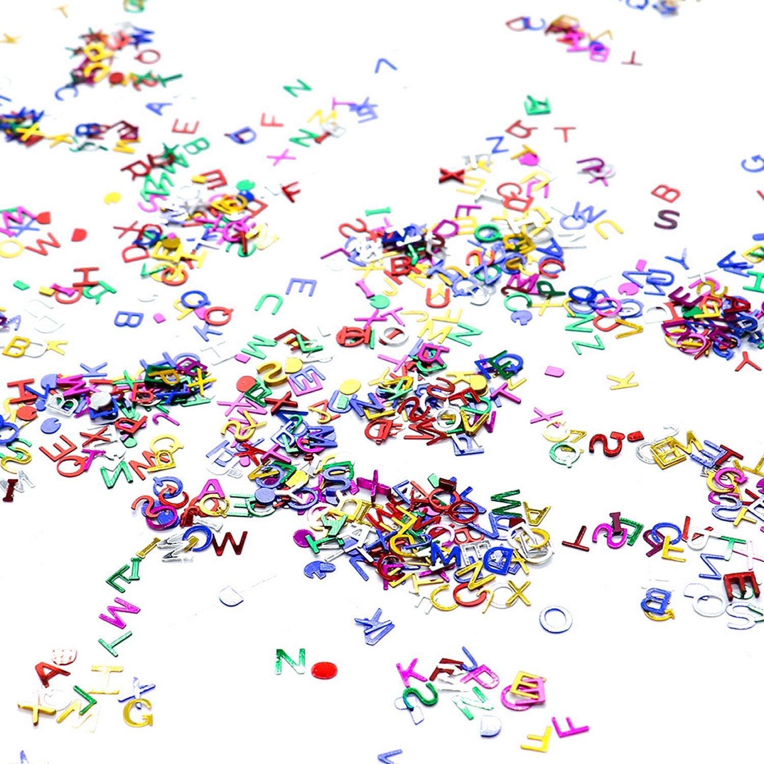 Metallic Foil Alphabet Confetti Sprinkles for Wedding Party Decorations