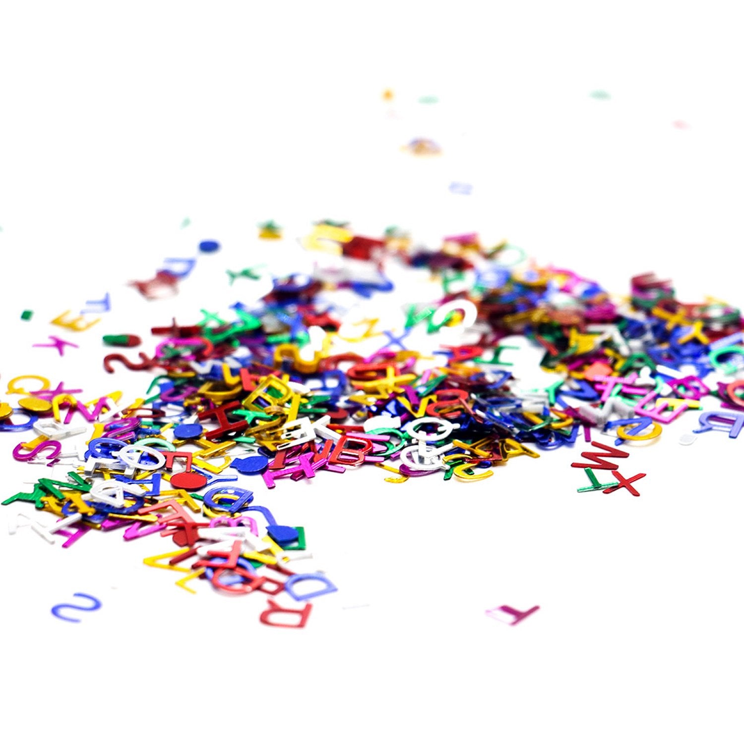 Metallic Foil Alphabet Confetti Sprinkles for Wedding Party Decorations