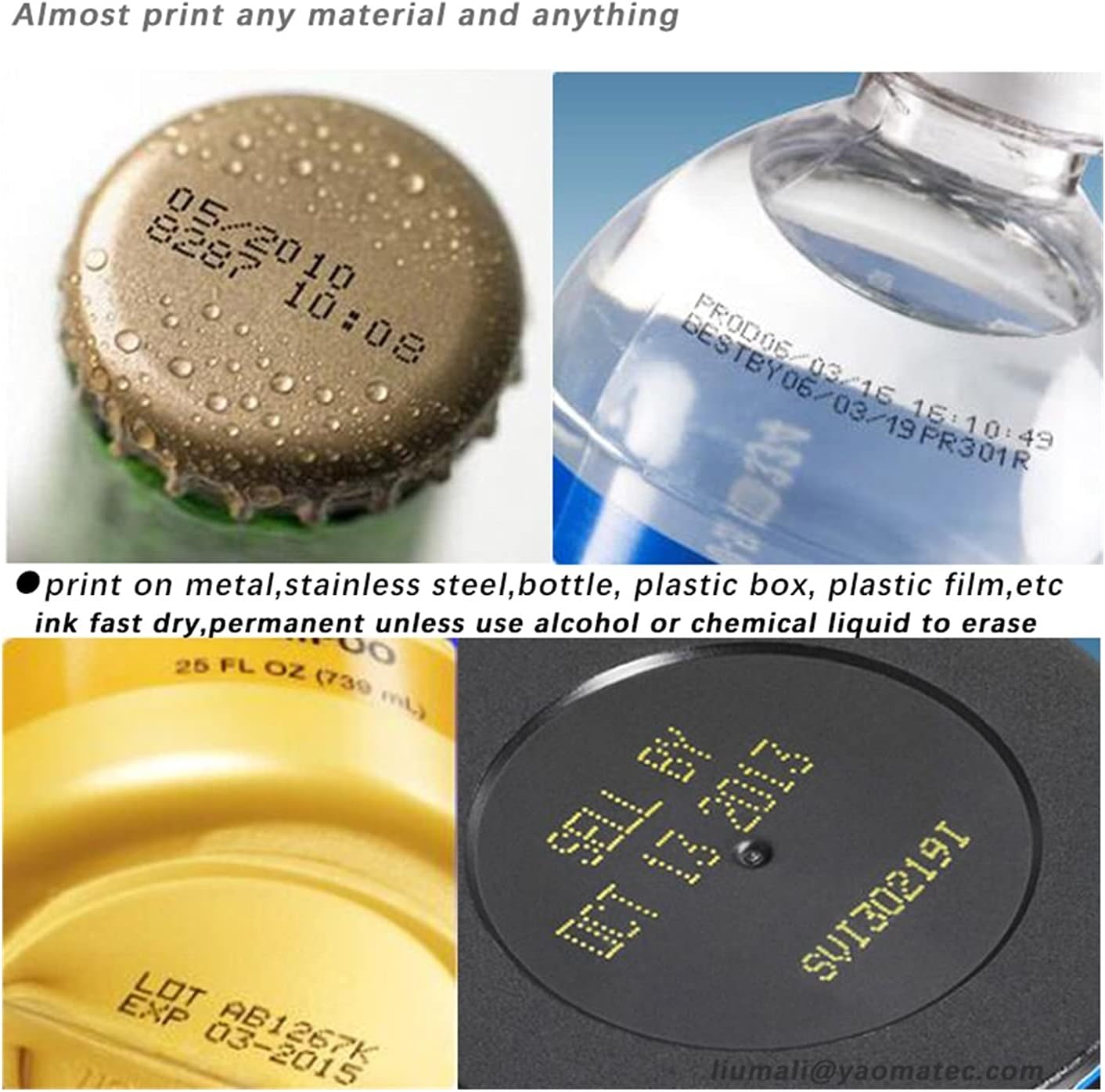 Mini Hand Jet Inkjet Printer Digital Manual Batch Number Printing Mach