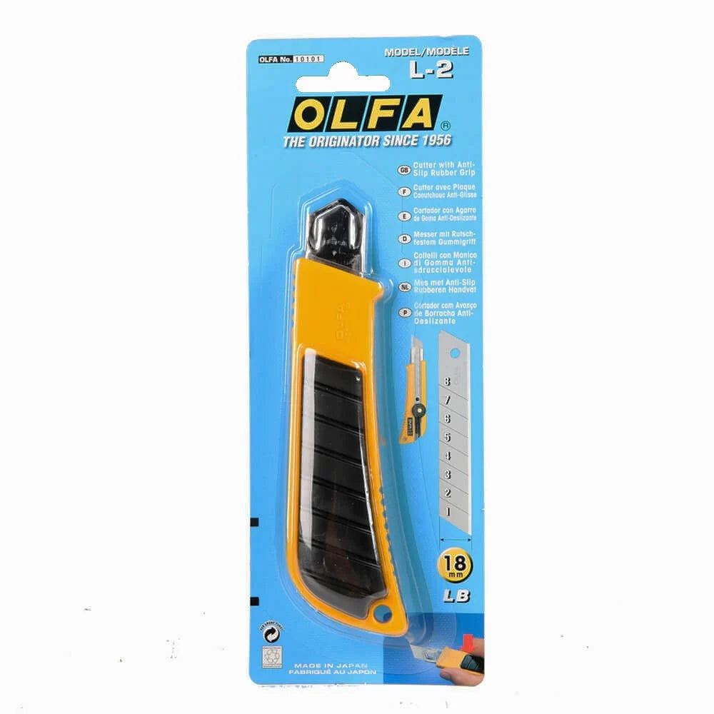 Olfa L 2 Heavy Duty Scalpel with Non-Slip Rubber Grip Paper Cutter