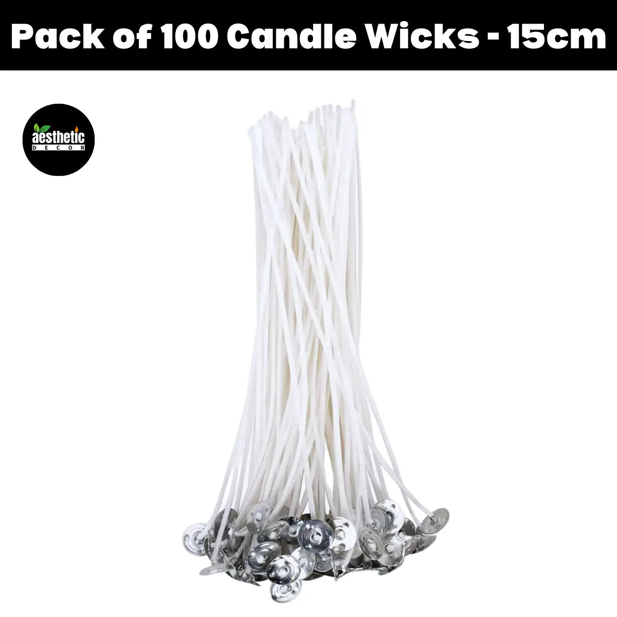 Candle Wick White 12 cm 100 pieces