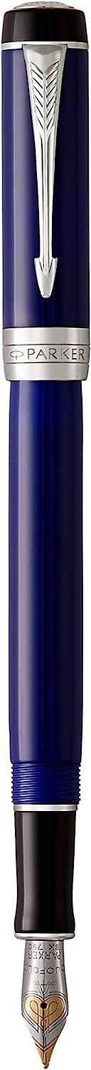 Parker Duofold Classic Blue & Black International Fountain Pen