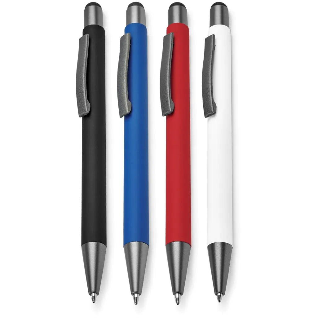 Premium Rubberized Metal Pens With Stylus 1pc