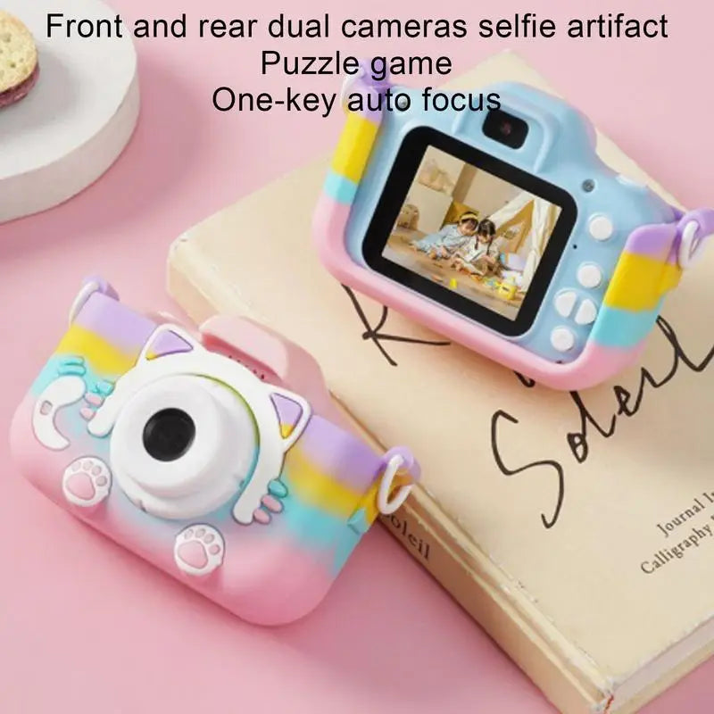 Rainbow Color Cartoon Kids Digital Instant Dual Camera