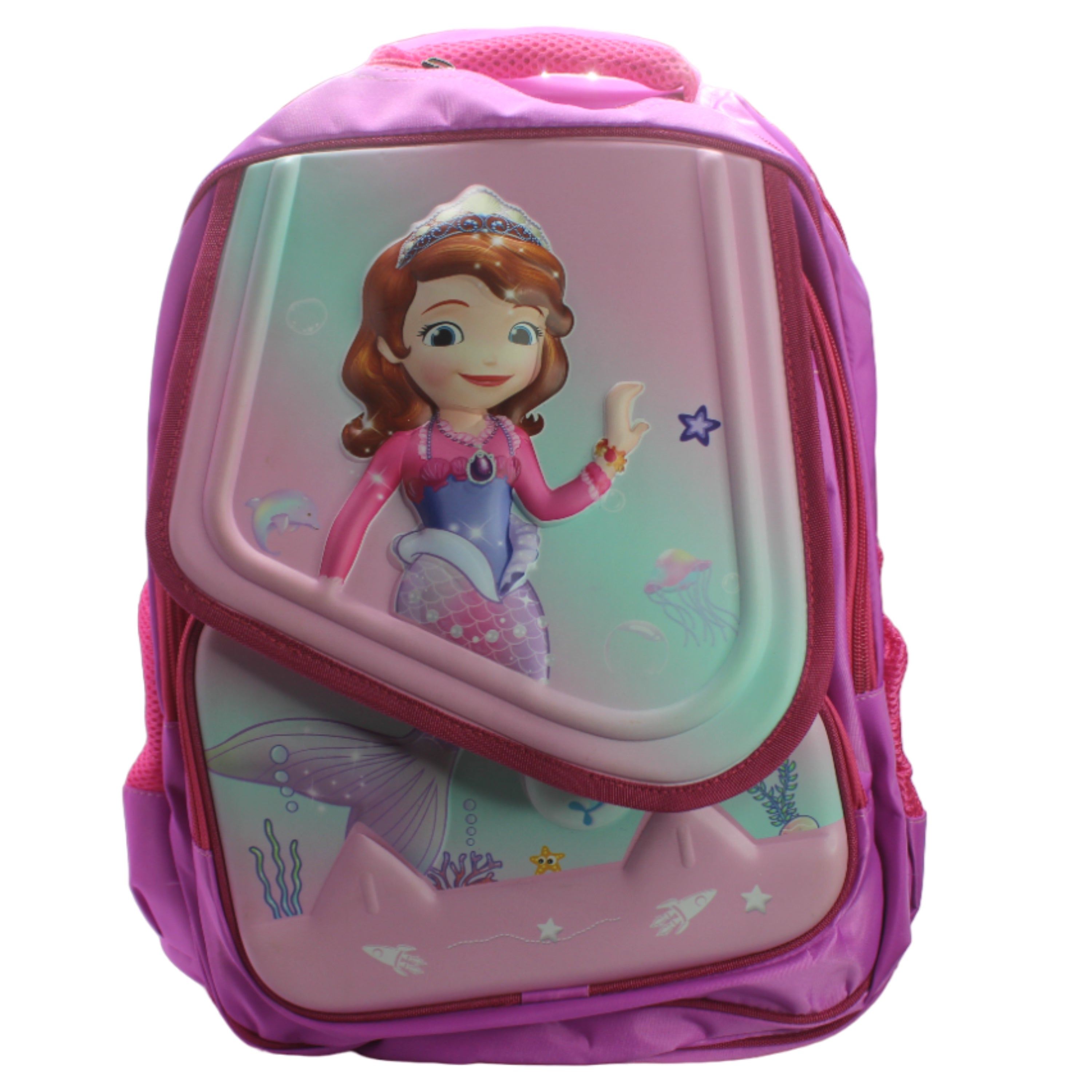Sofia the First Flap School Bag for Girls Class 4 to 8