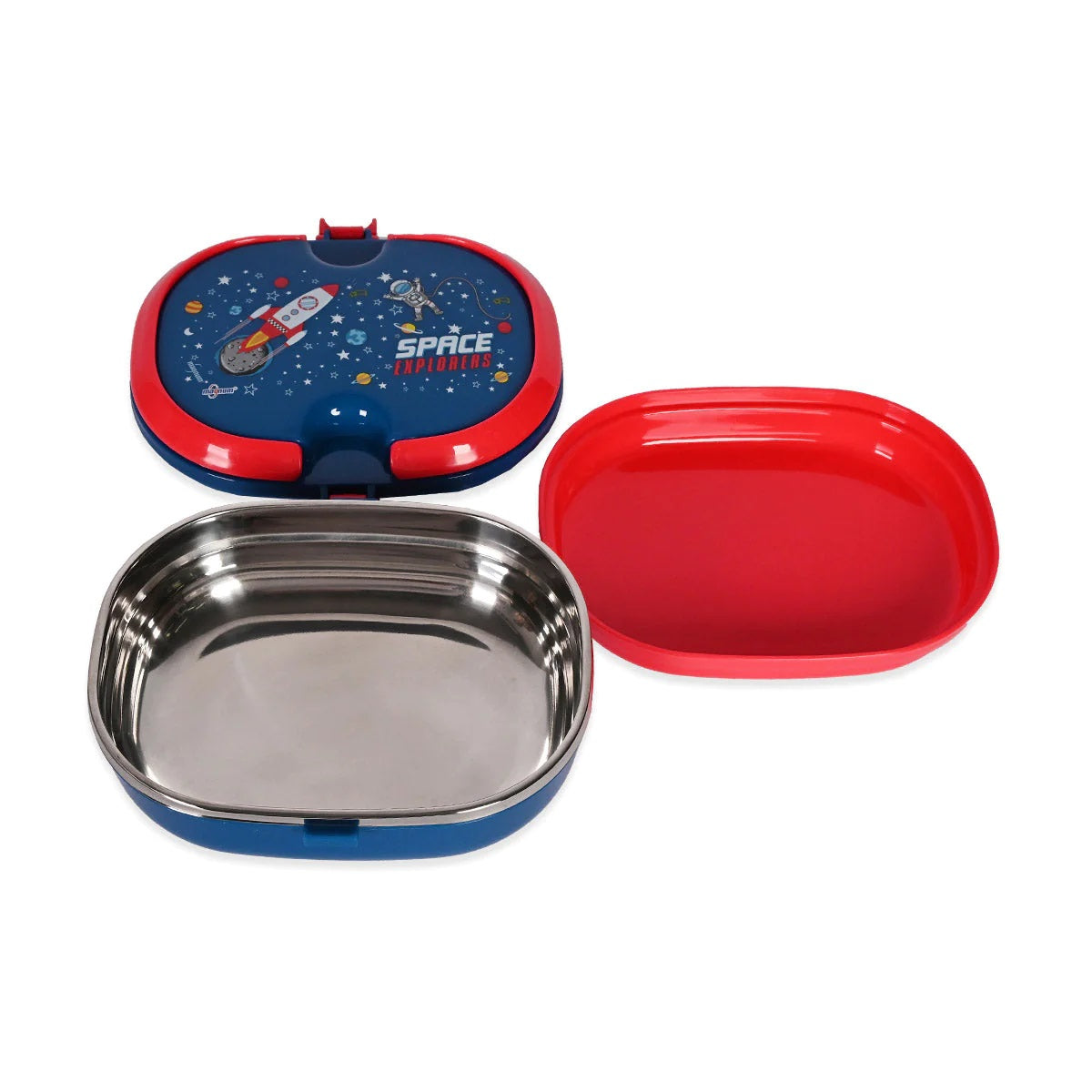 Space Explorers Stainless Steel Lunch Box With Clip Closure PLS-0632
