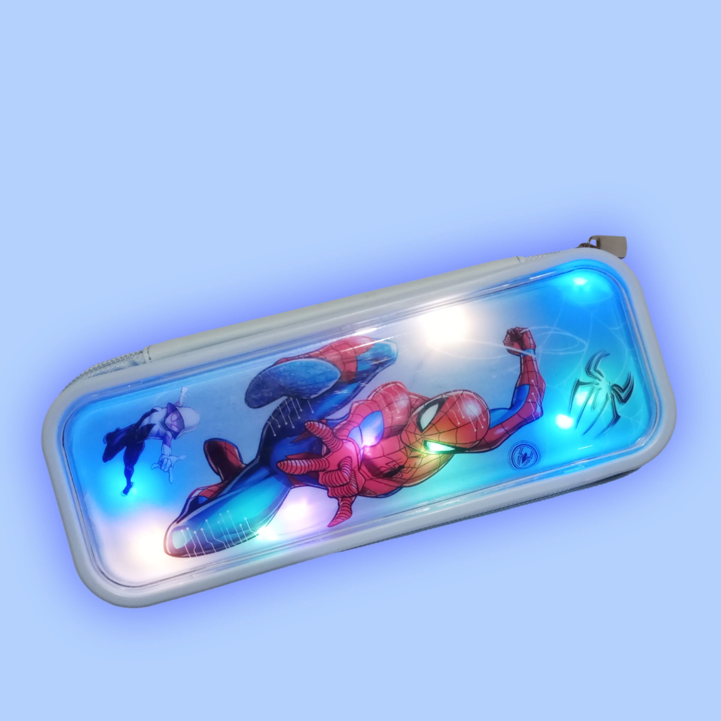 Spiderman Pencil Pouch With Colorful LED Lights