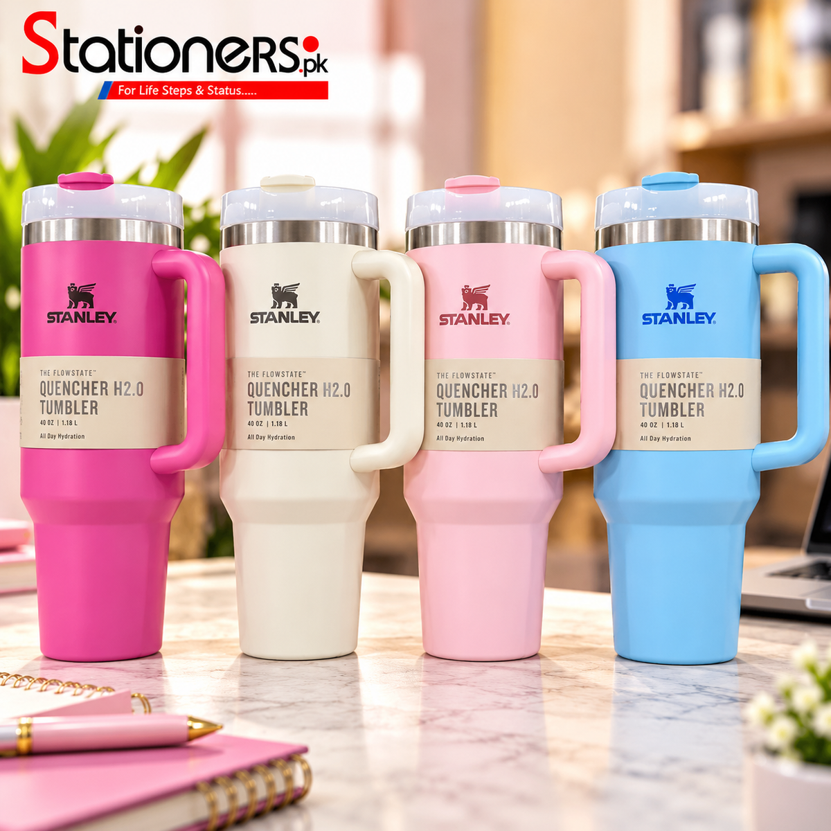 Stanley Quencher H2.0 Tumbler with Handle – Available in 4 Colours