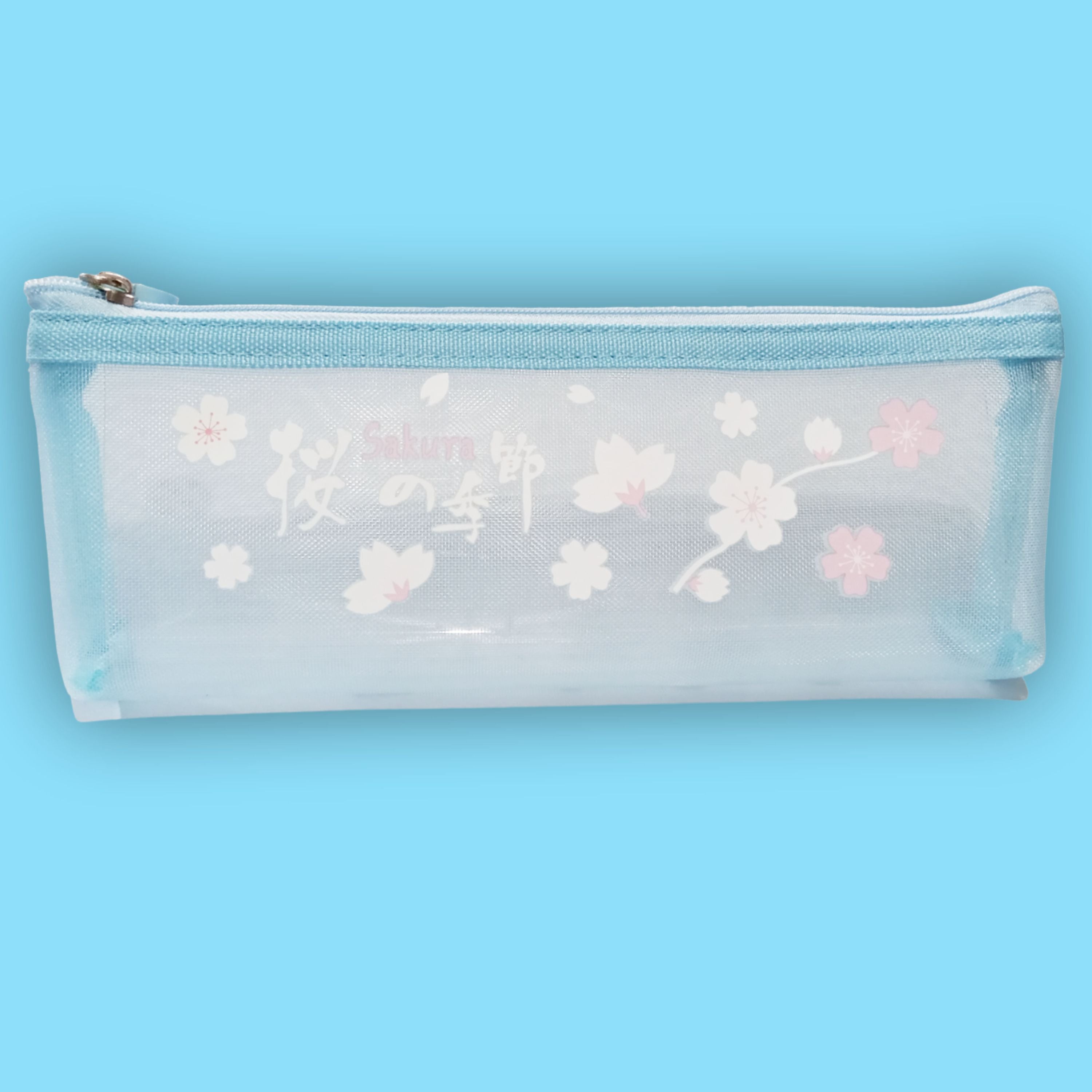 Sweet Frosted Sakura Transparent Pencil Pouch