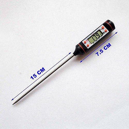 Digital Probe Thermometer -50°C to +300°C – LCD Cooking, BBQ & Resin Temperature Meter