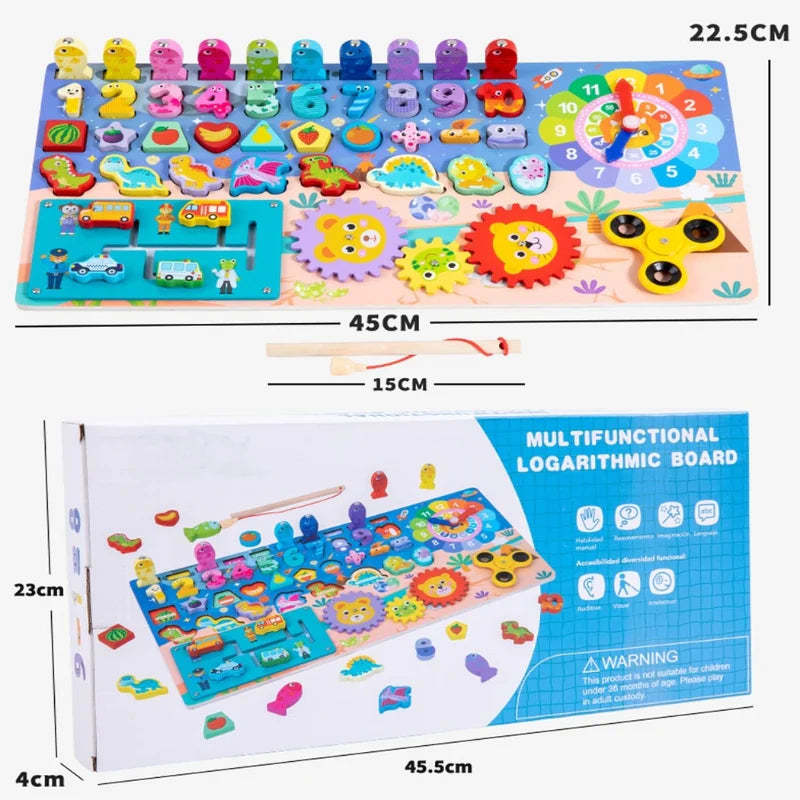 Wooden Toy 8 in 1 Matching Board