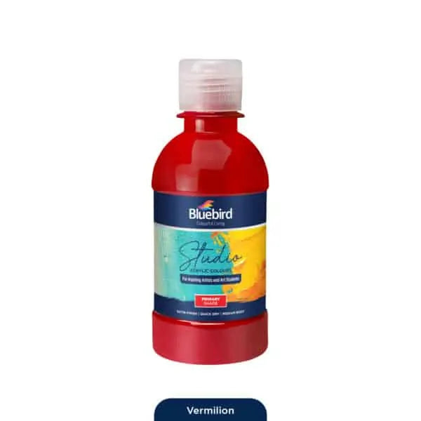 Bluebird Studio Acrylic Colours Vermilion 250 ml