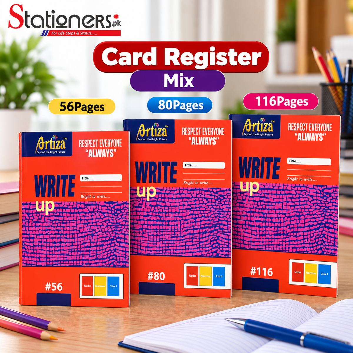 Artiza Card Register Mix – 56, 80 & 116 Pages