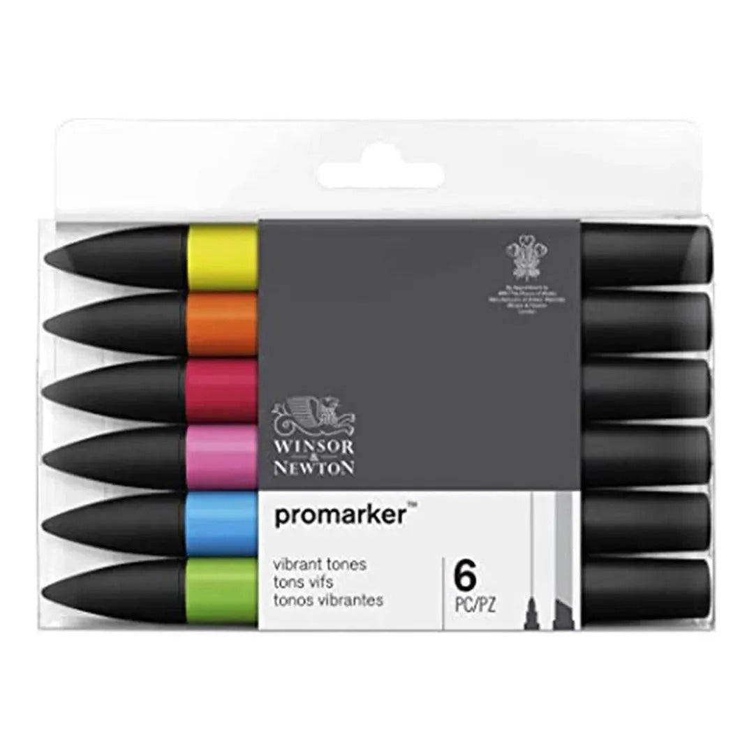 Winsor & Newton Pro marker, Vibrant Tones, Set of 6
