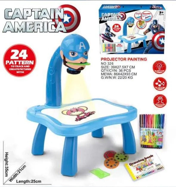 Captain America Projector painting box for kids