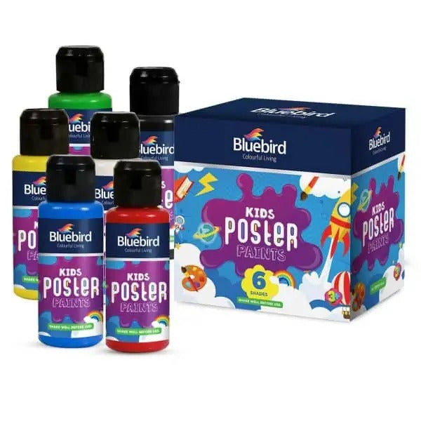 Bluebird Kids Poster Paints – 100 ml – Primary Colours Set of 6