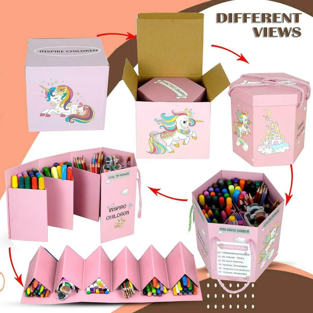 Children Deluxe Art Drawing Color Kit 83pcs