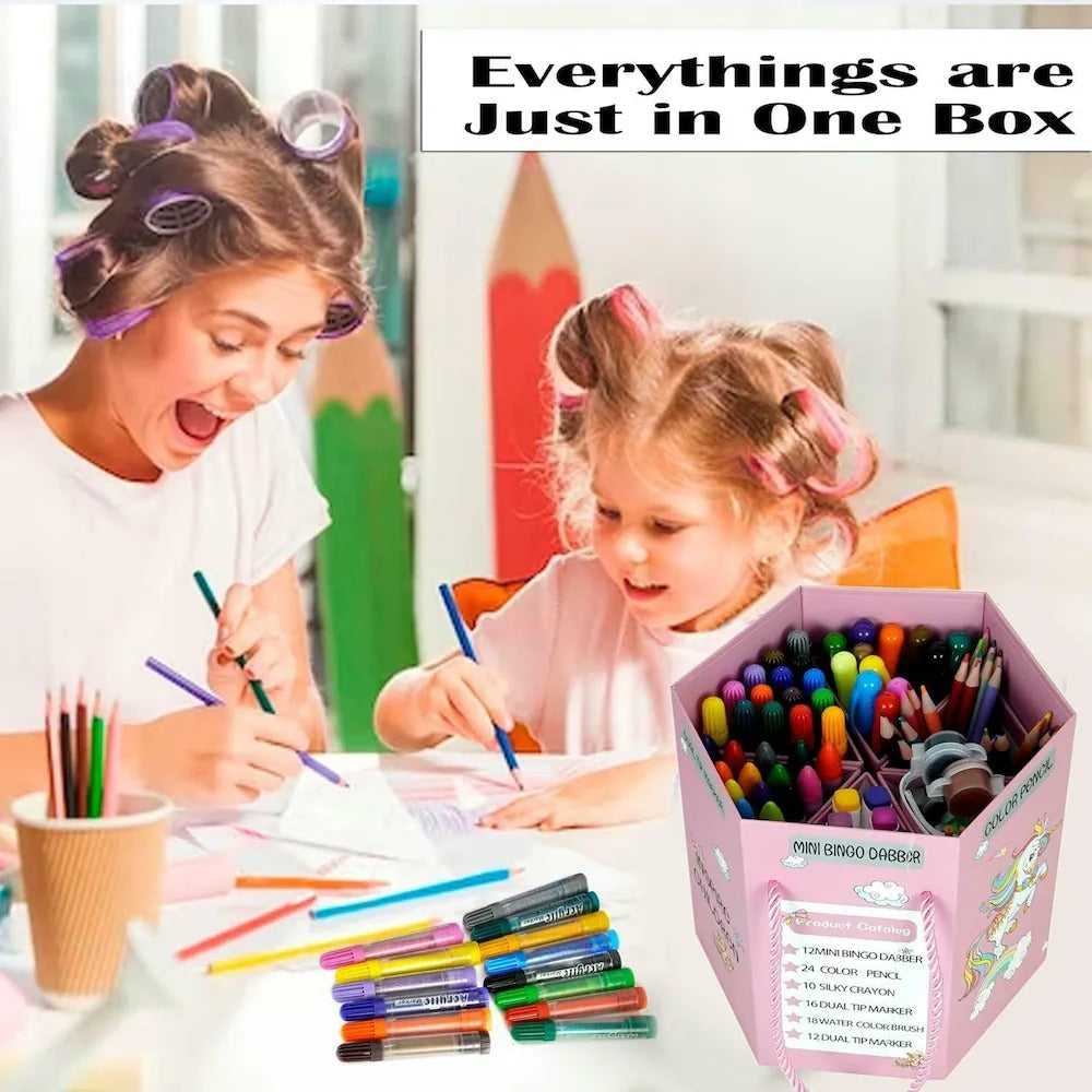 Children Deluxe Art Drawing Color Kit 83pcs