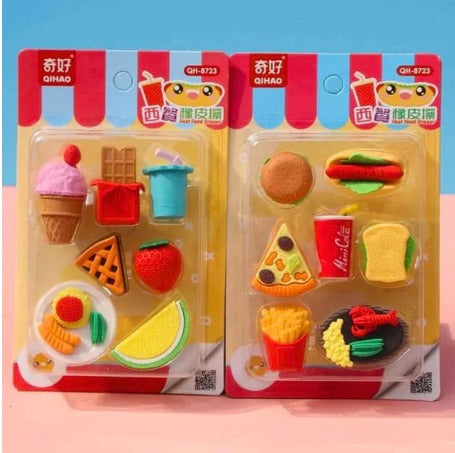 Fancy eraser Fast Food 6pcs (AS201)