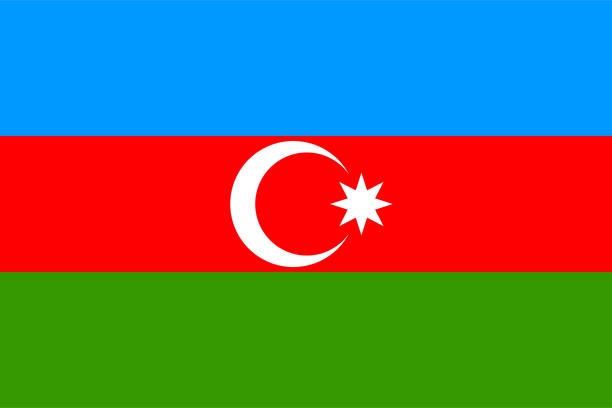 Azerbaijan Flag 15x22cm