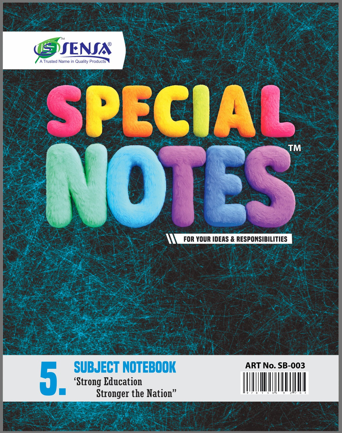 Sensa Special Notes Subject Notebook – Spiral | 36, 48, 60, 80, 96, 112, 144 & 156 Pages