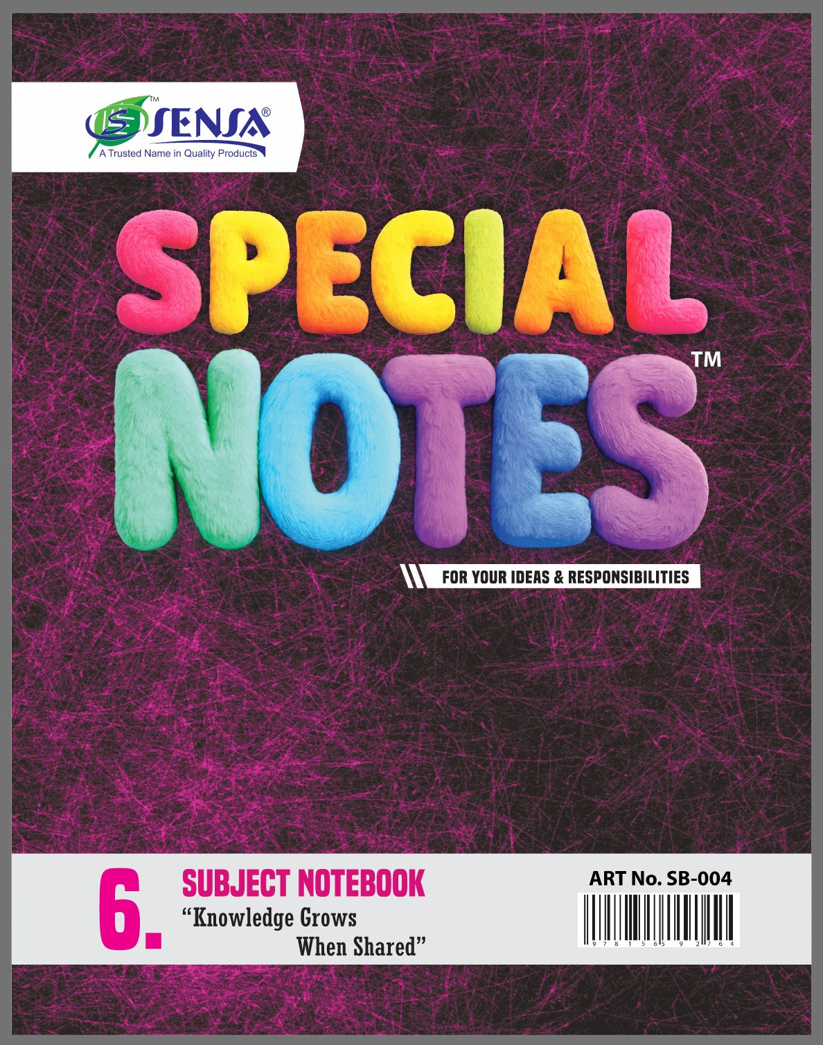 Sensa Special Notes Subject Notebook – Spiral | 36, 48, 60, 80, 96, 112, 144 & 156 Pages