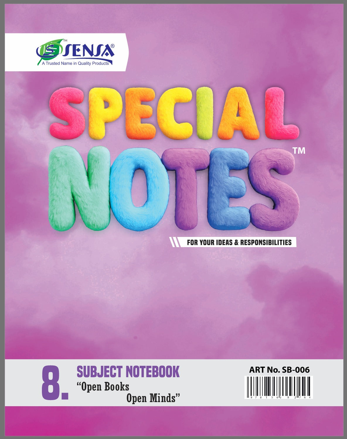 Sensa Special Notes Subject Notebook – Spiral | 36, 48, 60, 80, 96, 112, 144 & 156 Pages