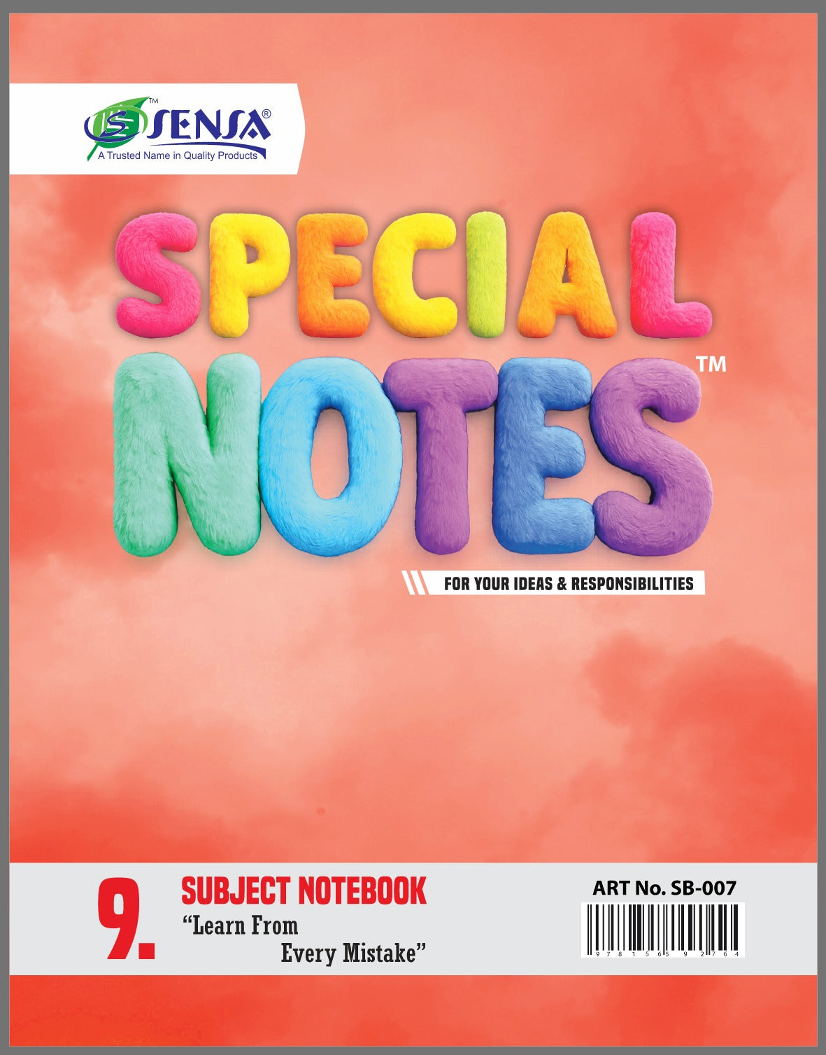 Sensa Special Notes Subject Notebook – Spiral | 36, 48, 60, 80, 96, 112, 144 & 156 Pages