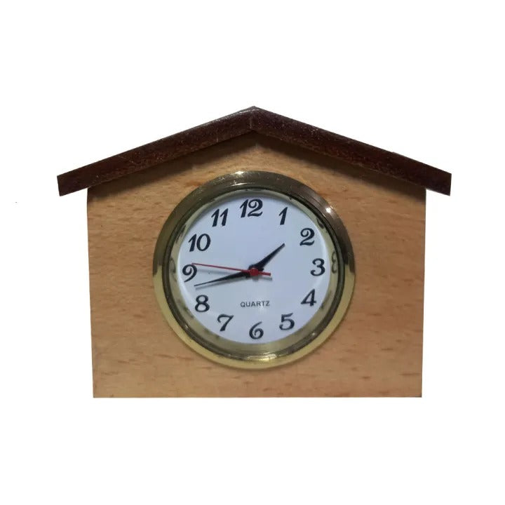 Table Analog Watch Desk Organizer wooden