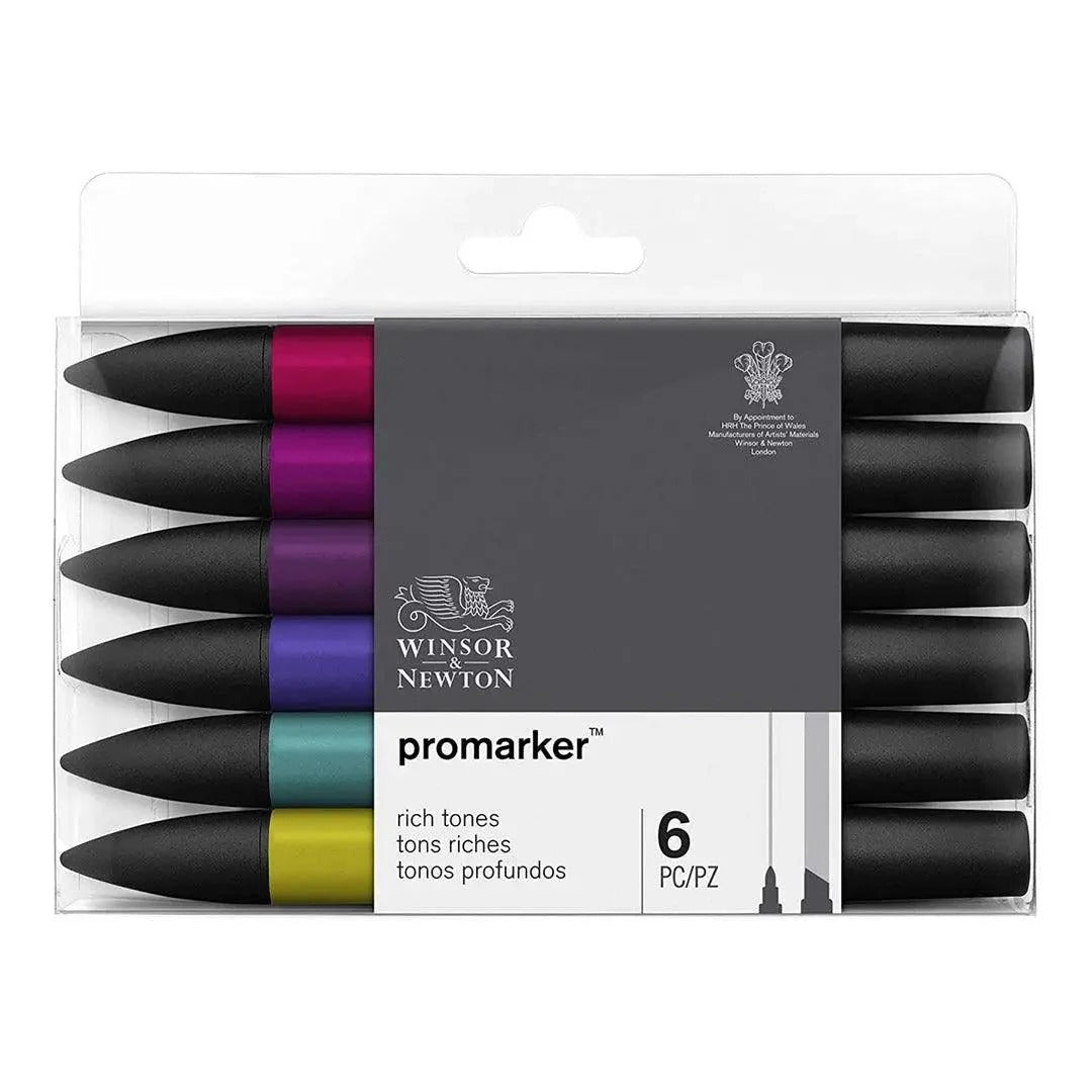 Winsor & Newton Pro marker, Rich Tones Set of 6