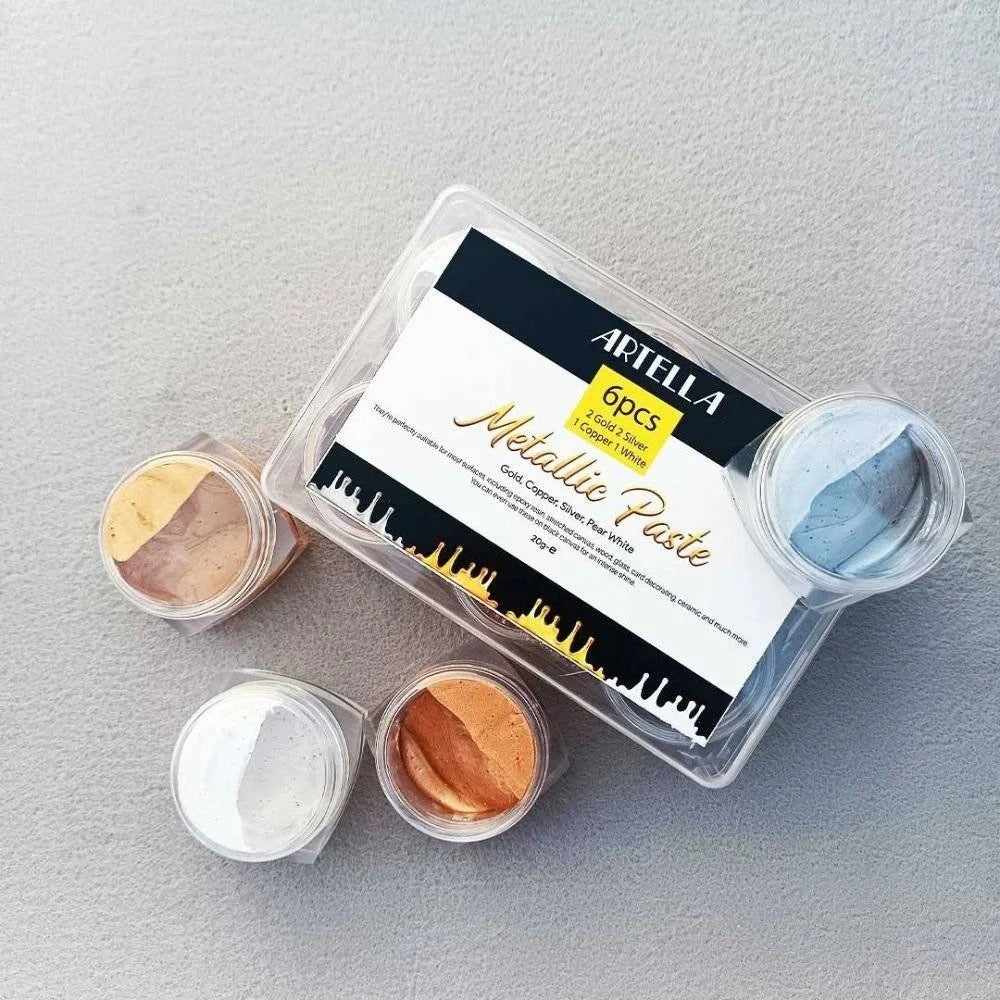 Artella Permanent Metallic Paste Pack of 6
