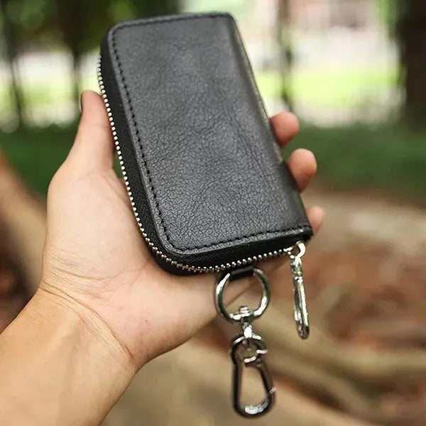 Genuine Leather Key Ring Wallet