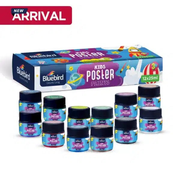 Bluebird Kids Poster Paints School Pack – 25 ml