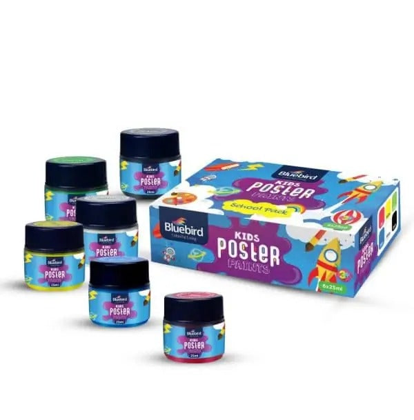 Bluebird Kids Poster Paints School Pack – 25 ml