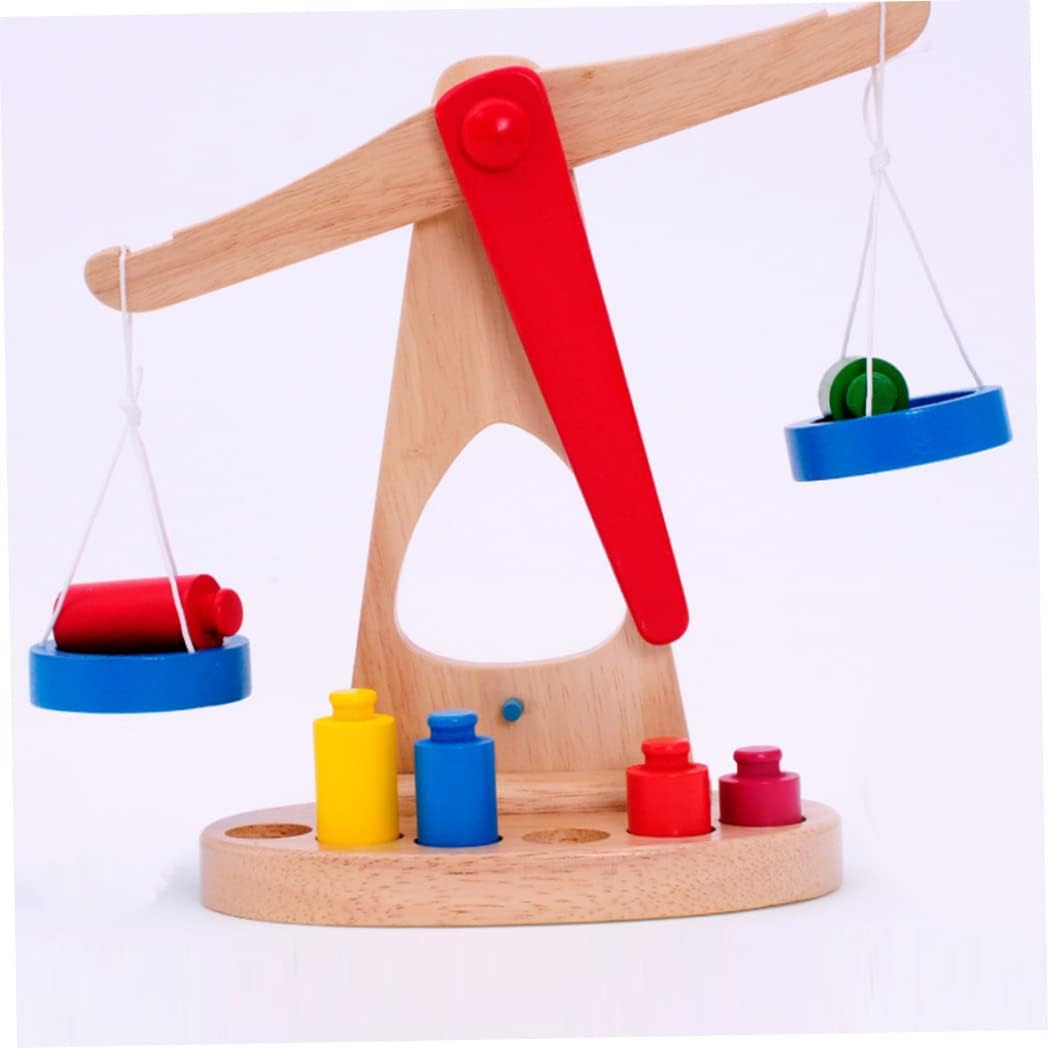 Wooden Balance Weighing Scale Toy for Kids