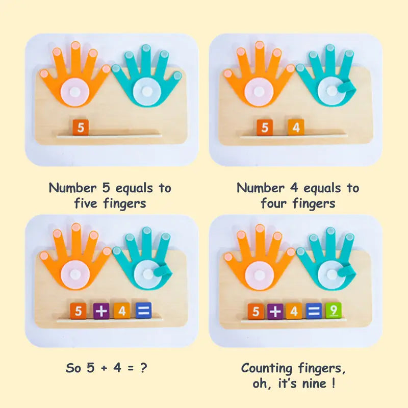 Wooden Finger Arithmetic Montessori Teaching Aids, Enlightenment Educational Toy