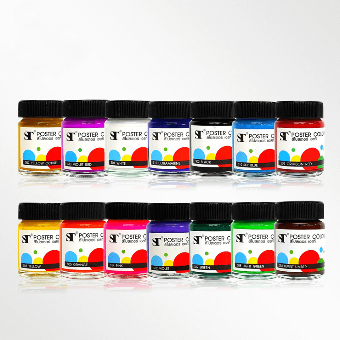 ST Poster Color Set Pack of 12 X 15ml