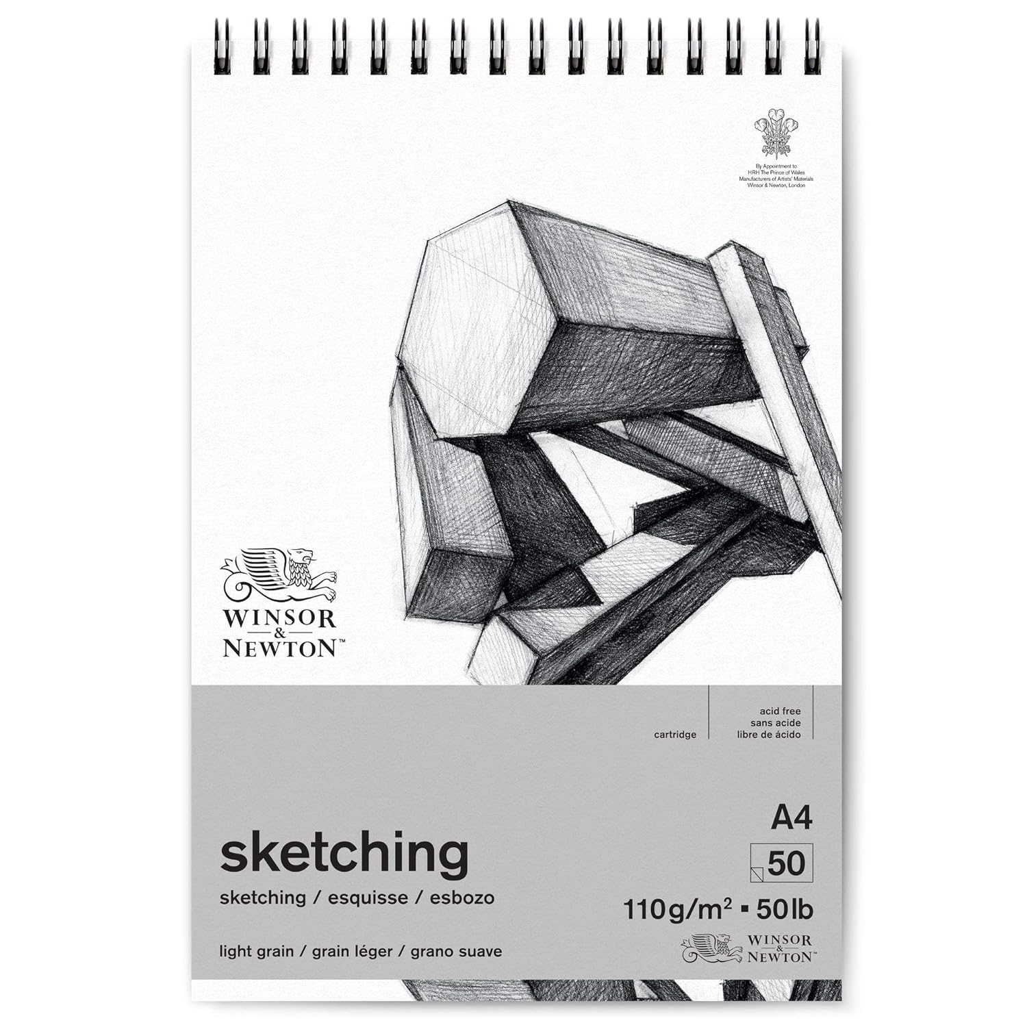 Winsor & Newton Light Grain Sketching Pad 110gsm 50 Sheets