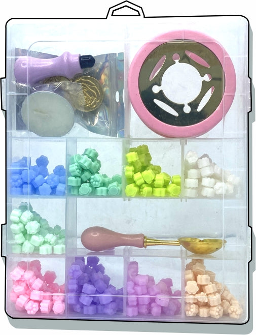 Candle Wax + Stamp Set - Multicolour - 7123