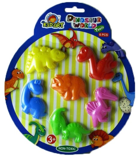 Modeling Clay Tool 6Pcs (DN-6) Dinosaur  - Multicolour