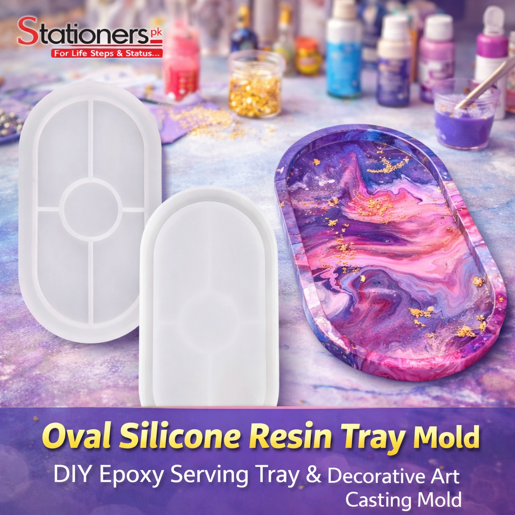 Oval Silicone Resin Tray Mold – DIY Epoxy Serving Tray & Decorative Art Casting Mold