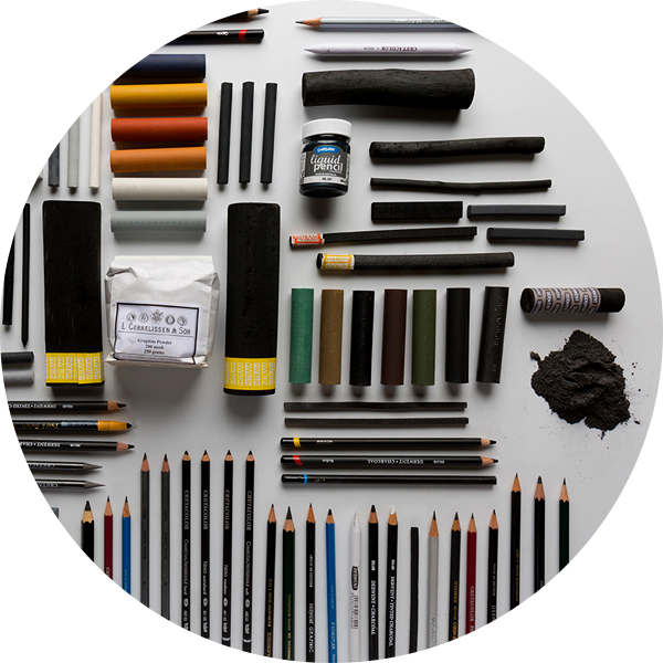 Kandle 6pcs Artist Charcoal Pencils Drawing Set Soft Medium  and Hard Charcoal Pencil 