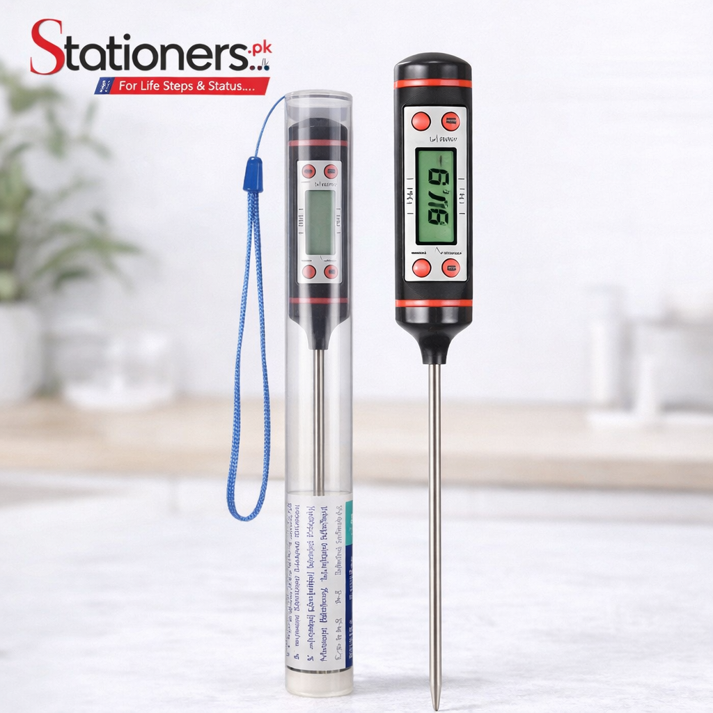 Digital Probe Thermometer -50°C to +300°C – LCD Cooking, BBQ & Resin Temperature Meter