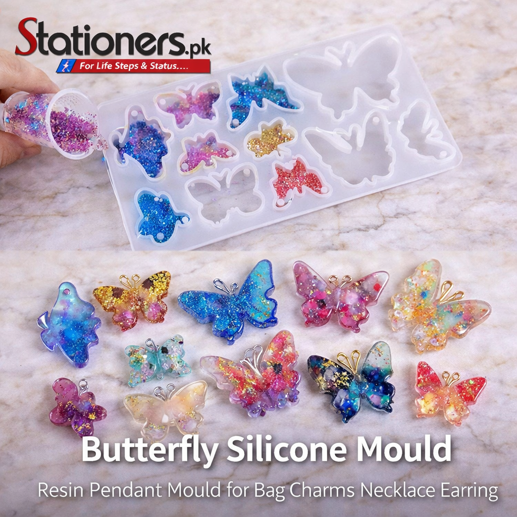 LOOM TREE Butterfly Silicone Mould – Resin Pendant Mold for Bag Charms, Necklace & Earring Making